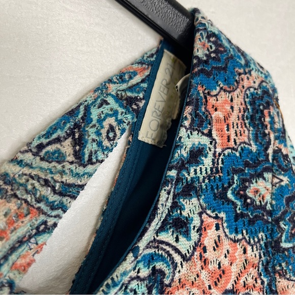 Forever 21 Dress Size 2X Women’s Multi Colored  Bohemian-Inspired Paisley Print - Picture 6 of 11